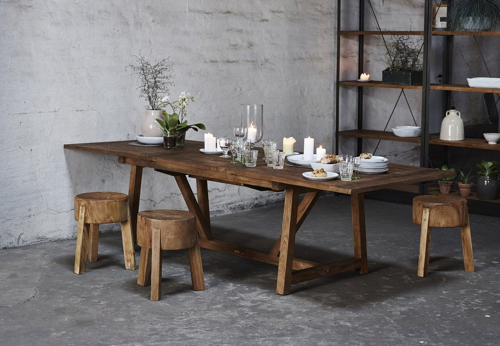 Sika・Design シカ・デザイン　スツール Roger ロジャースツール Round rustic teak stool | Roger Stool