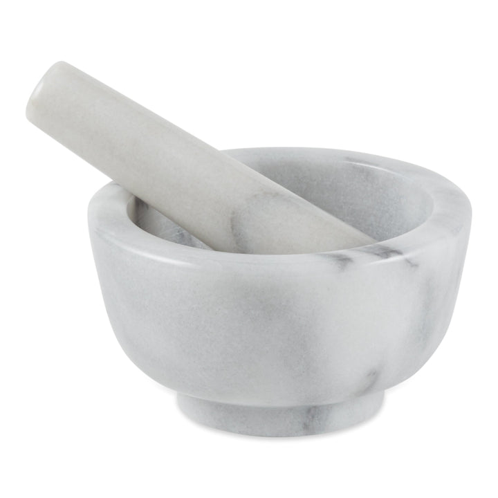 MARBLE MORTAR & PESTLE - WHITE - touchGOODS