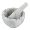 MARBLE MORTAR & PESTLE - WHITE - touchGOODS