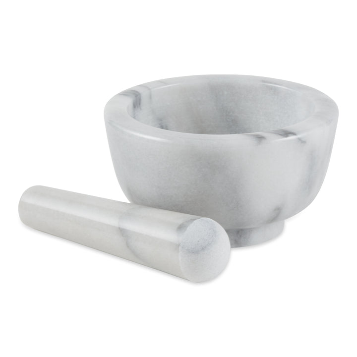 MARBLE MORTAR & PESTLE - WHITE - touchGOODS