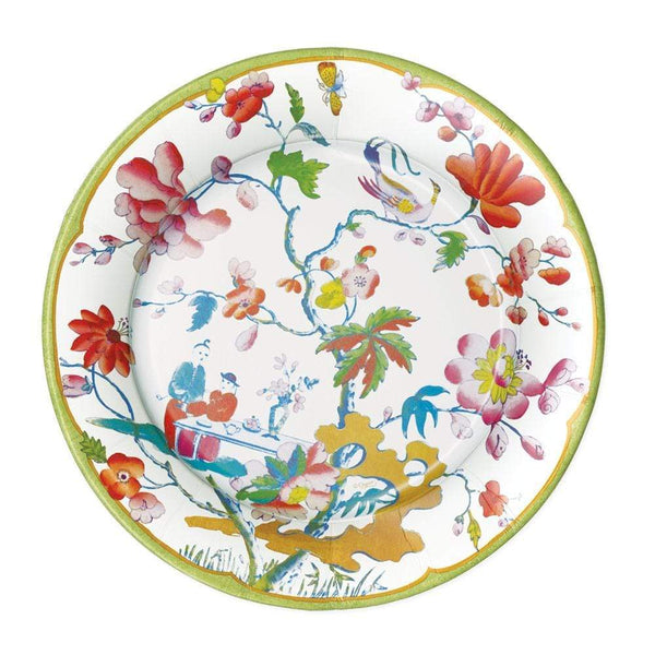 Summer Palace Paper Dinner Plates in Celadon - 8 Per Package - touchGOODS