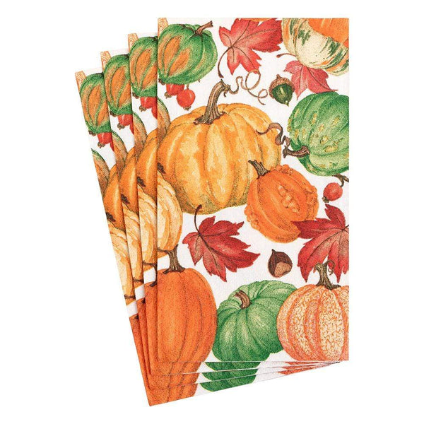 Pumpkin Field Paper Guest Towel Napkins in White - 15 Per Package - touchGOODS
