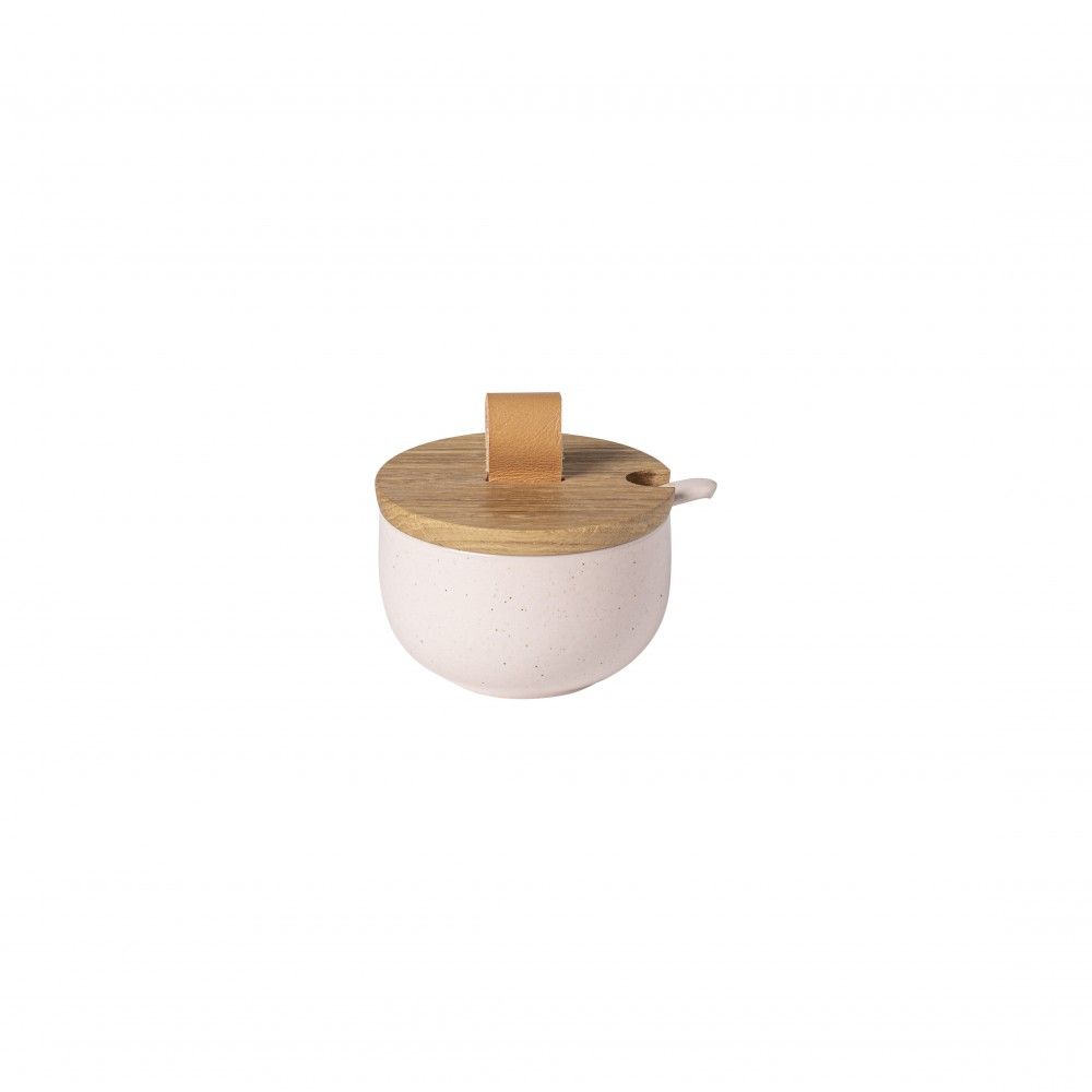 Pacifica Sugar Bowl with Wood Lid 4" and Spoon - touchGOODS