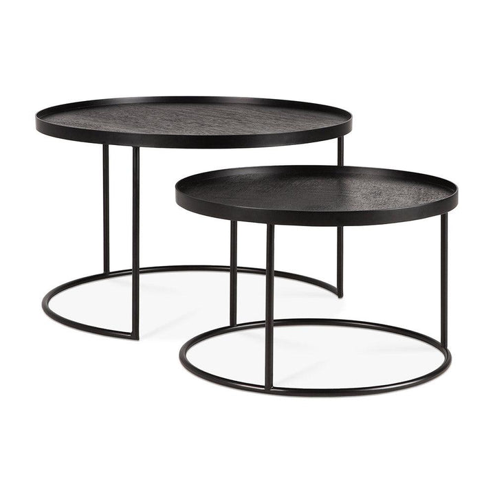 Round Tray Nesting Coffee Table Set - Small/Large - touchGOODS