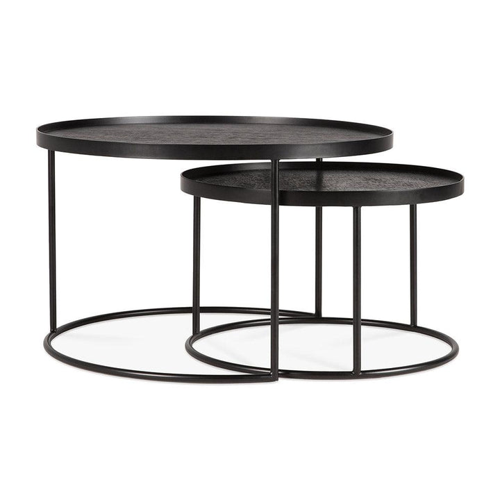 Round Tray Nesting Coffee Table Set - Small/Large - touchGOODS