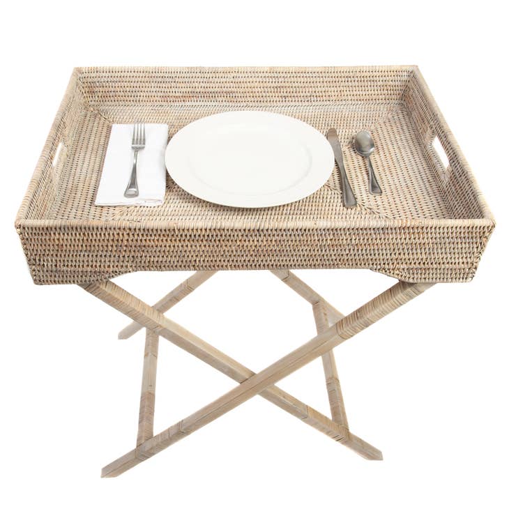 Rattan Butler Tray/Table - touchGOODS