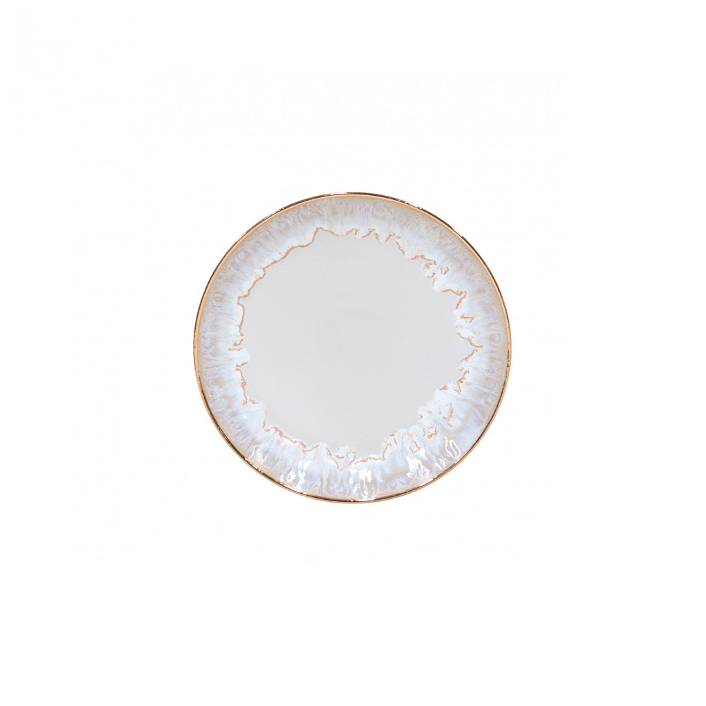 Taormina White/Gold Salad Plate