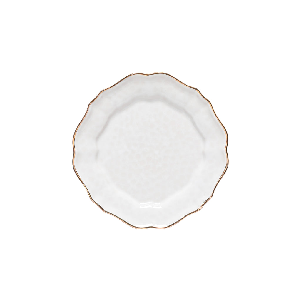 Impressions White & Gold Salad Plate