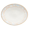 Taormina White/Gold Oval Platter 40