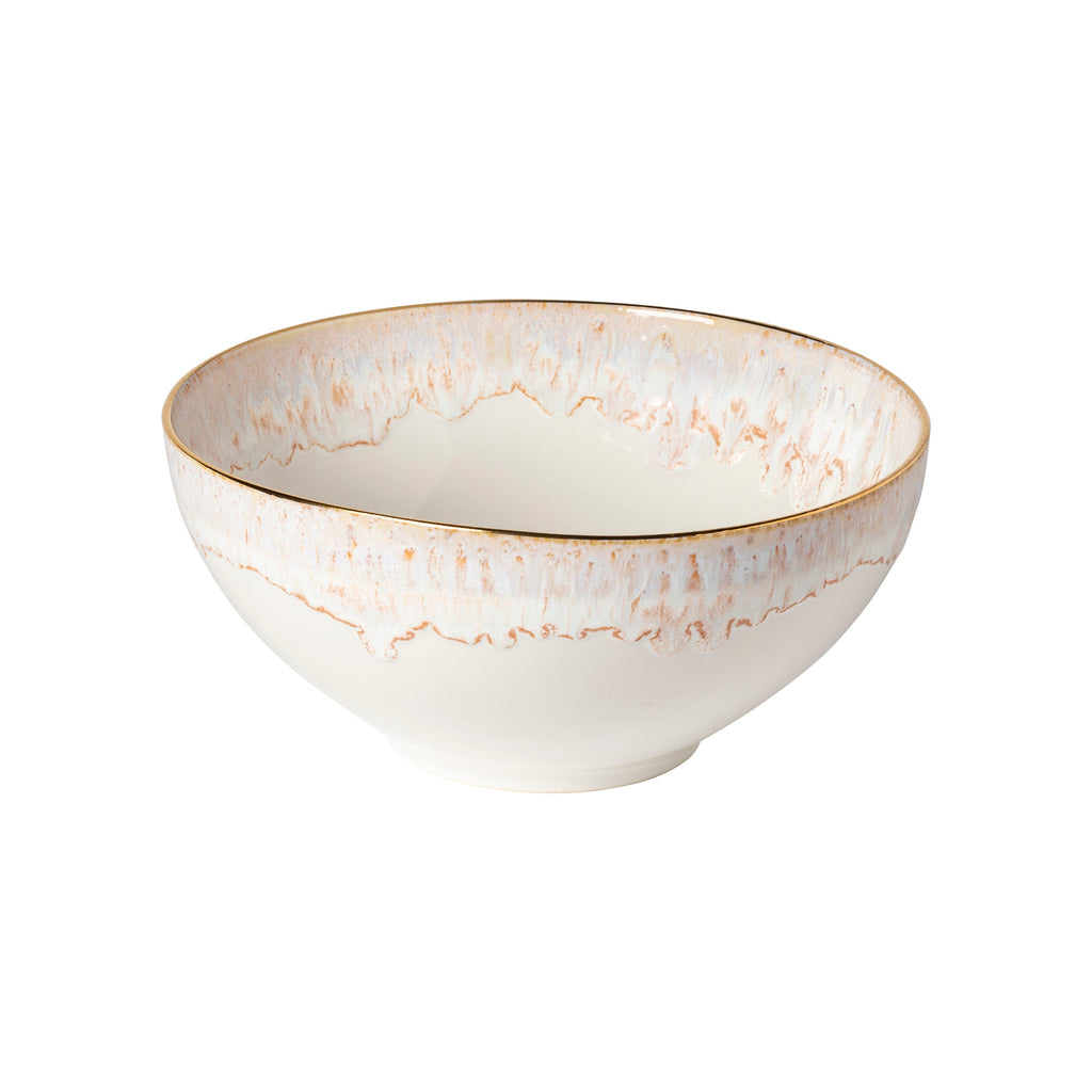 Taormina White/Gold Serving Bowl 24
