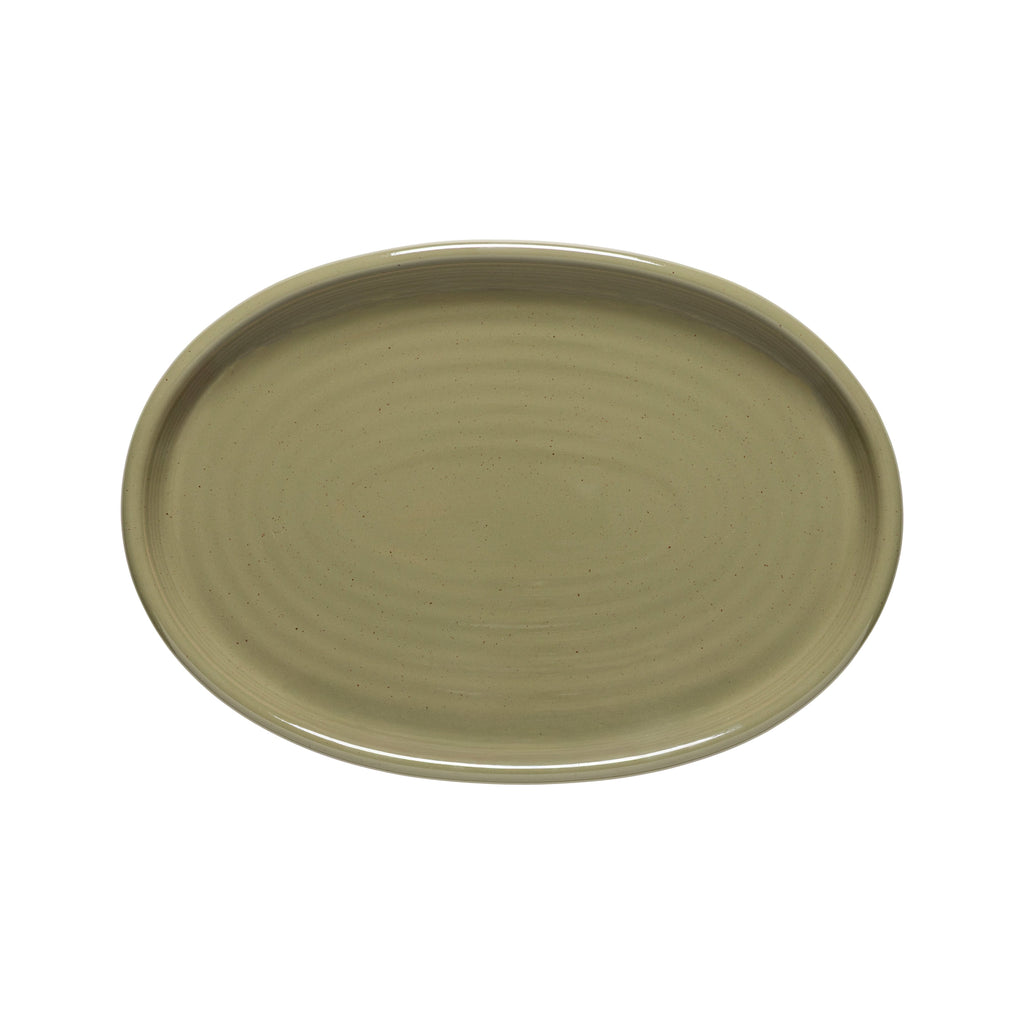 Scotia Olive Green Oval Plate 33 cm | 13''