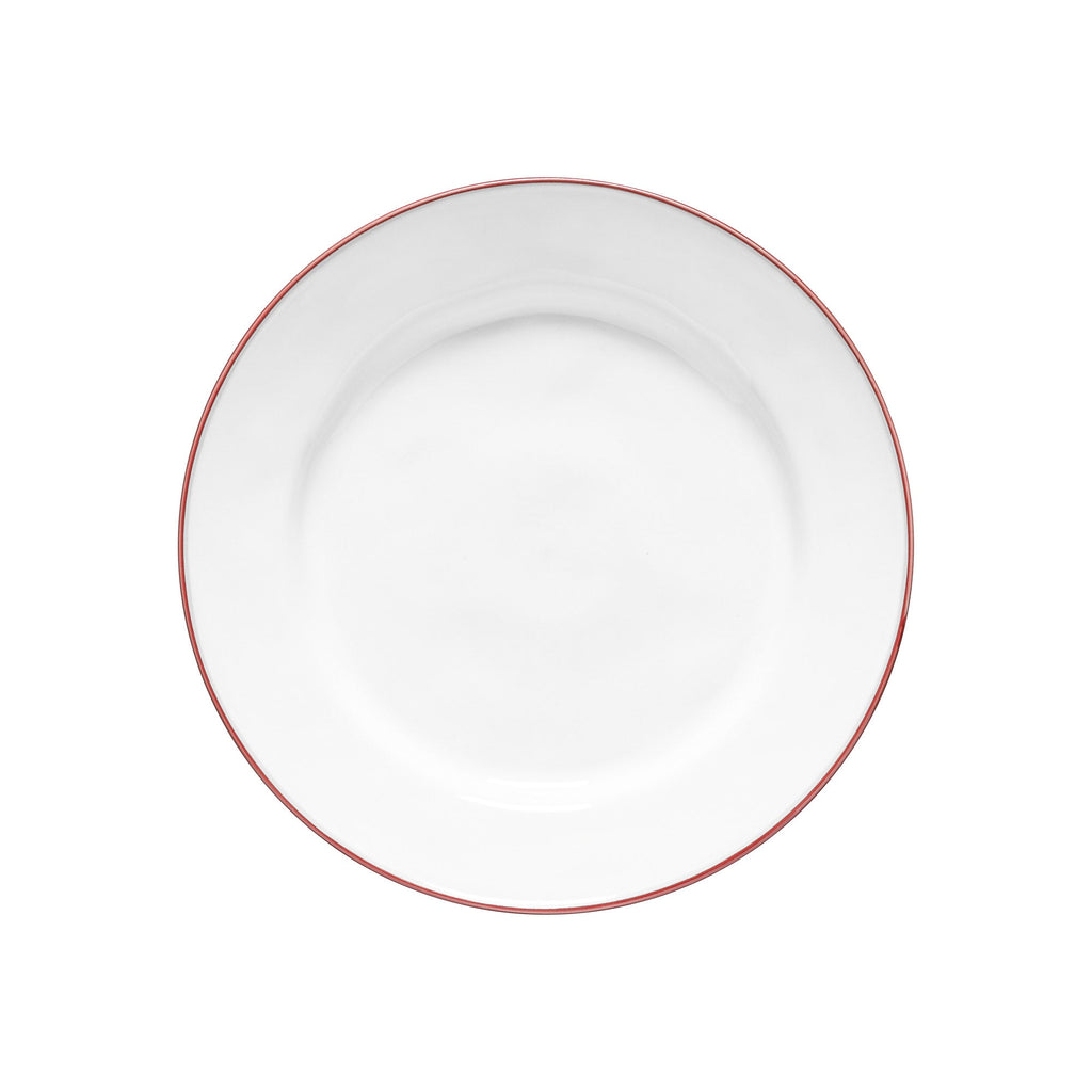Beja White-Red Dinner Plate