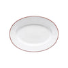 Beja White-Red 11.75" Oval Platter