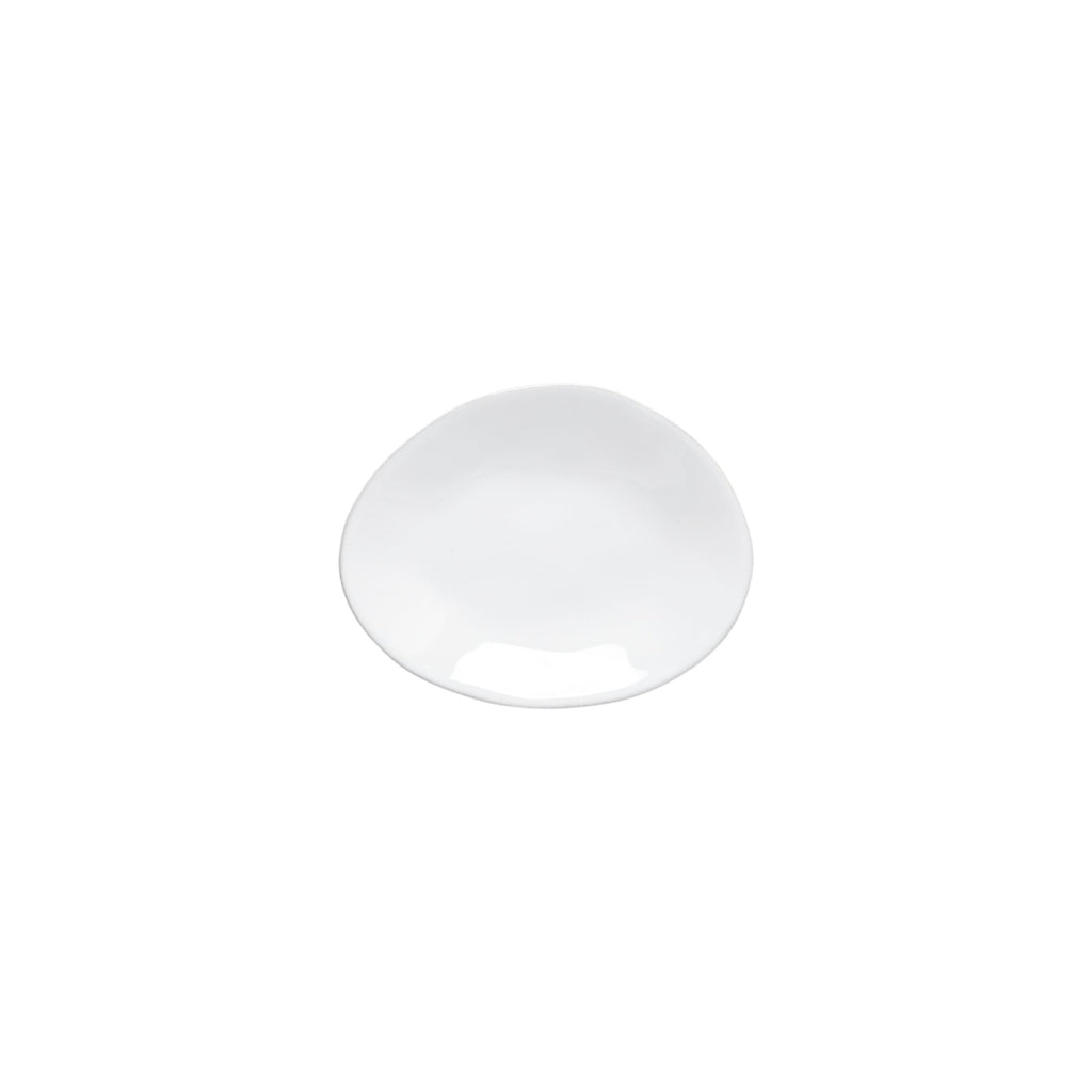 Livia White Oval Plate 6 in