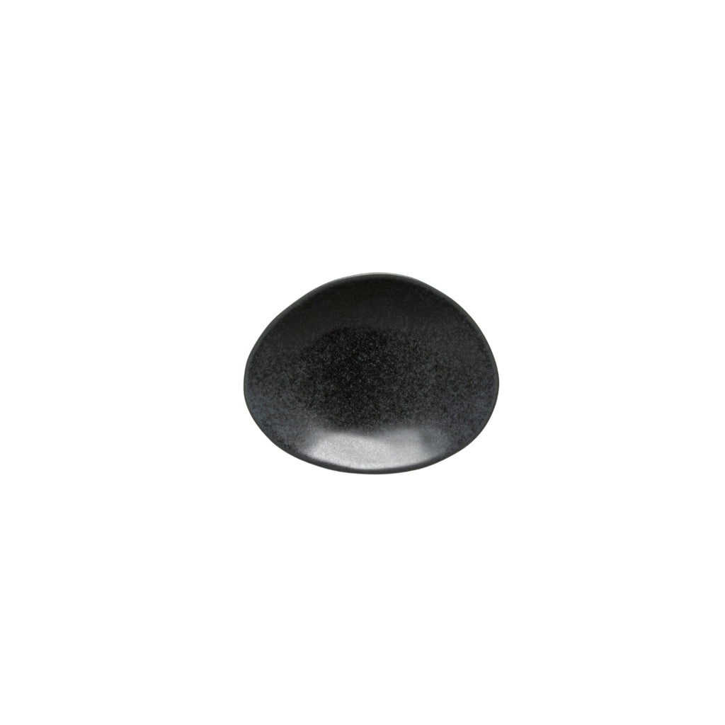 Livia Matte Black Oval Plate 6 in