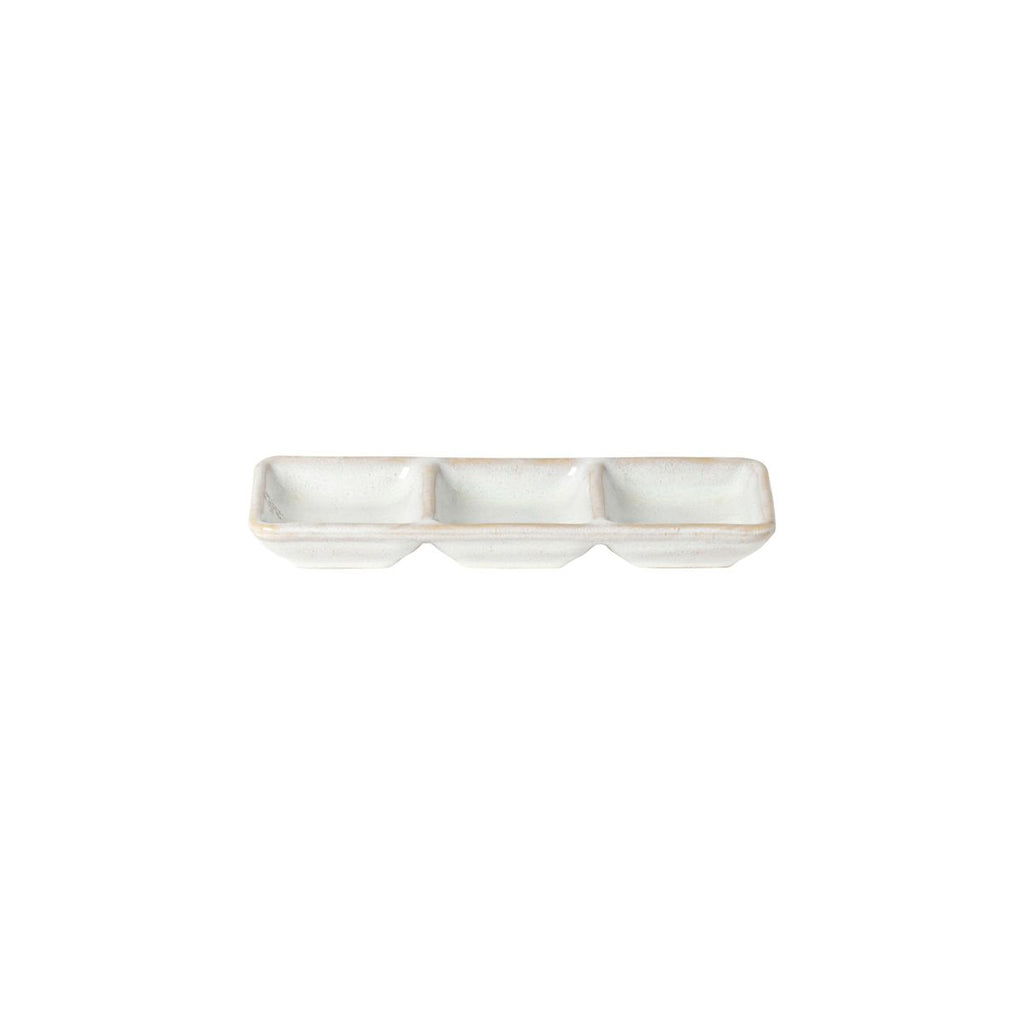 Roda Branca 3-Section Rect Tray 7 in