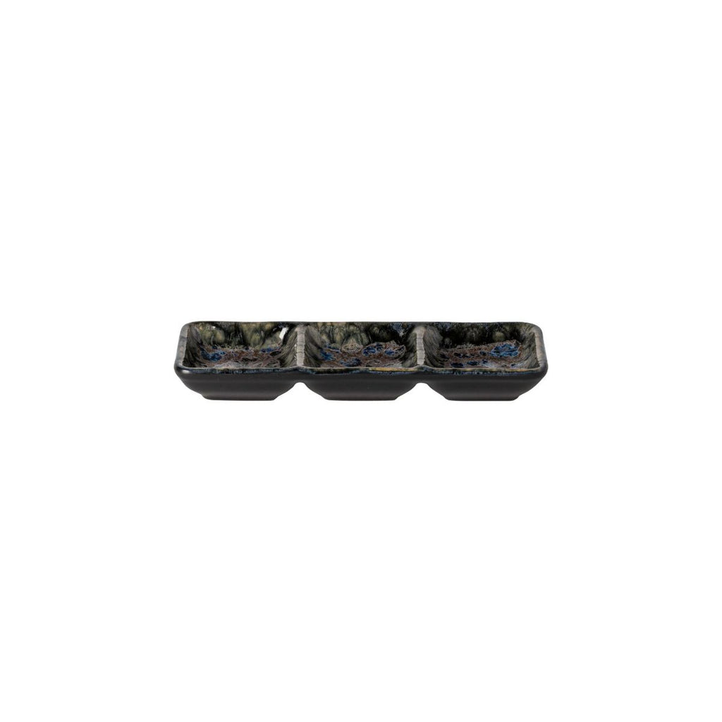 Roda Iris 3-Section Rect Tray 7 in