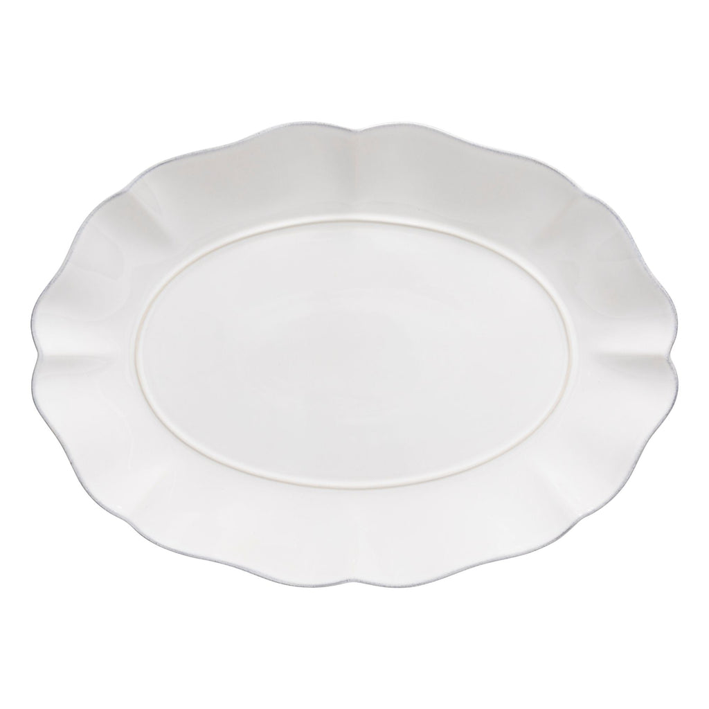 Rosa White Oval Platter 40