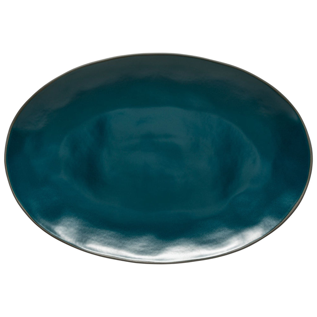 Stacked Organic Deep Sea Oval Platter 45