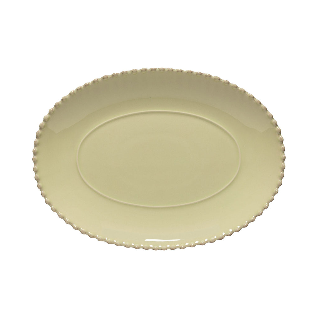 Pearl Lily Green Oval Platter 34