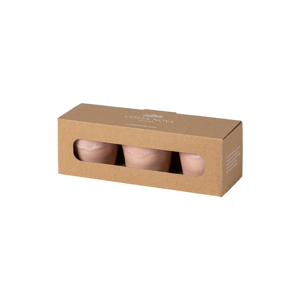 Grespresso Ecogres Soft Pink Gift Box 3 Espresso Cups 7 cl