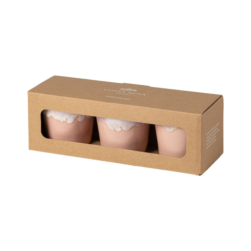 Grespresso Ecogres Soft Pink Gift Box 3 Lungo Cups 19 cl