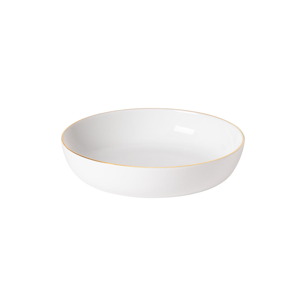 Resonance White/Gold Porcelain Ind Pasta Bowl Gld R