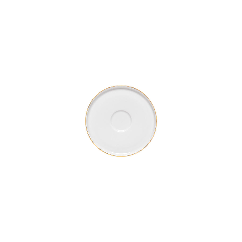 Resonance White/Gold Porcelain Coffee Saucer Gld Rm