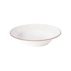 Beja White-Red Deep Rimmed Plate 26