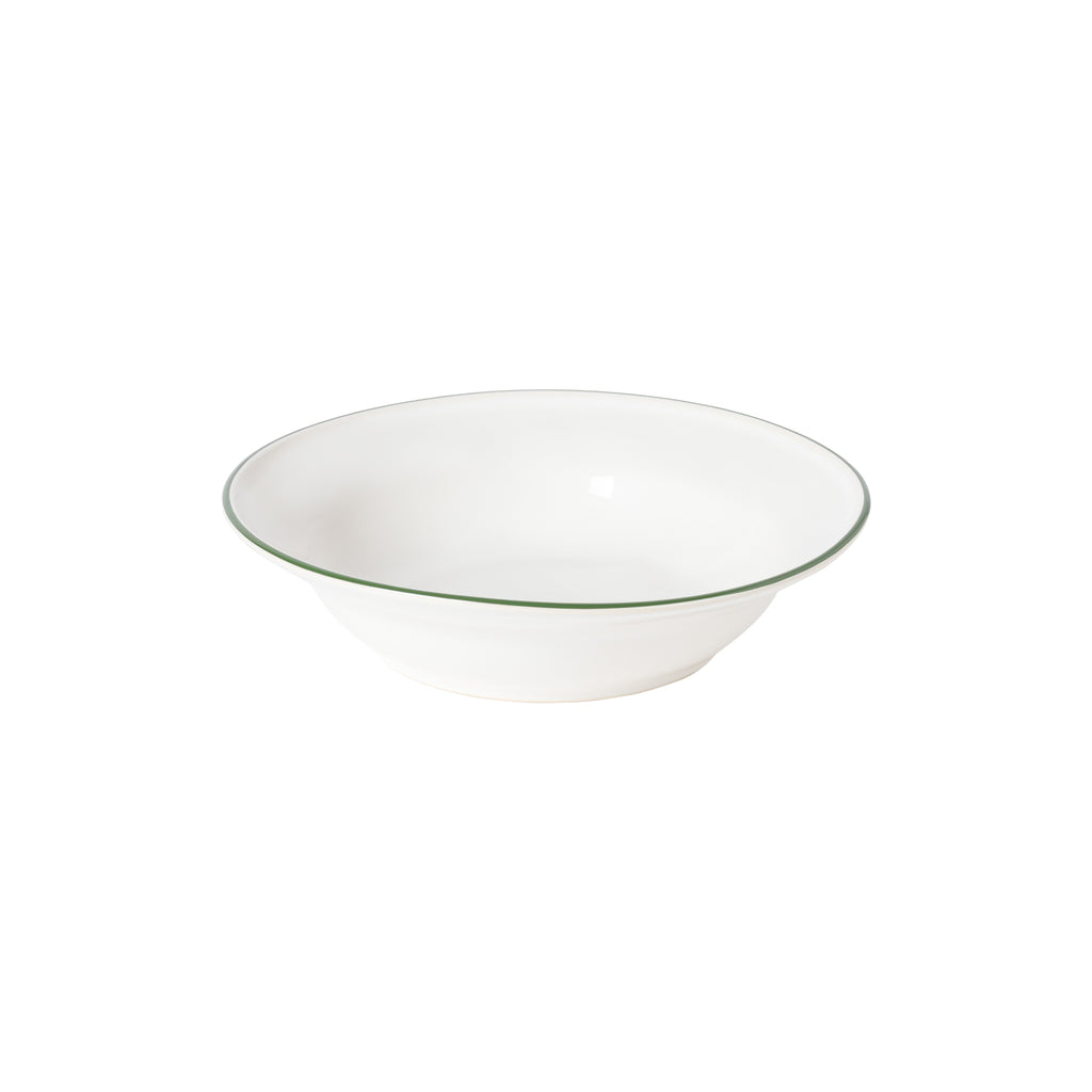 Beja White & Green Soup/Pasta Plate 15 cm | 6"