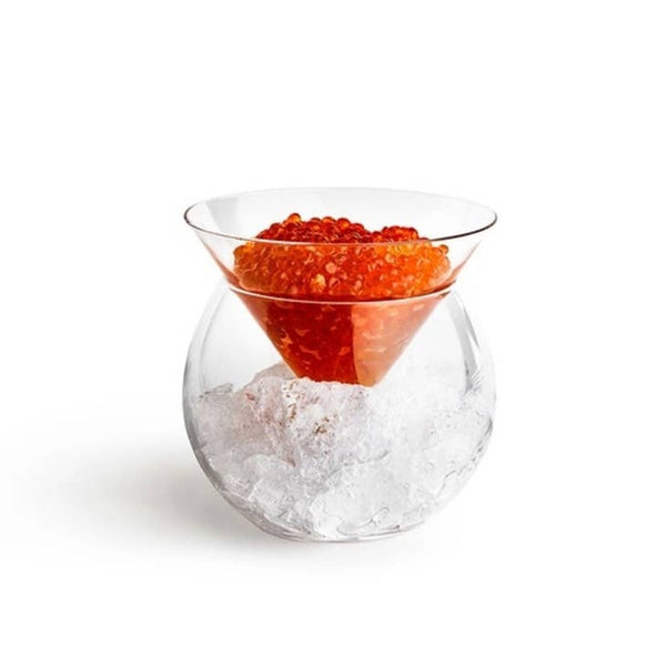 Glass Caviar Chiller Dish & Martini Glass - touchGOODS