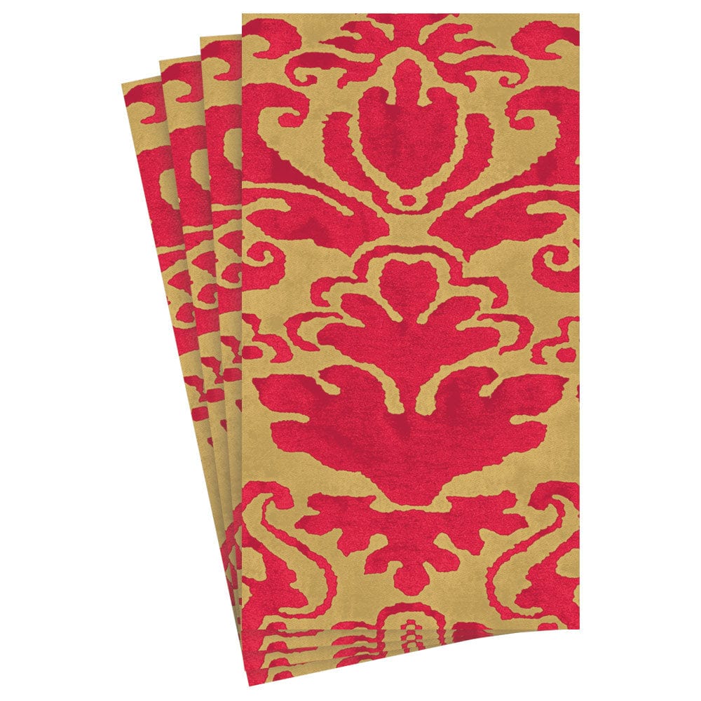 Palazzo Paper Guest Towel Napkins in Red - 15 Per Package - touchGOODS