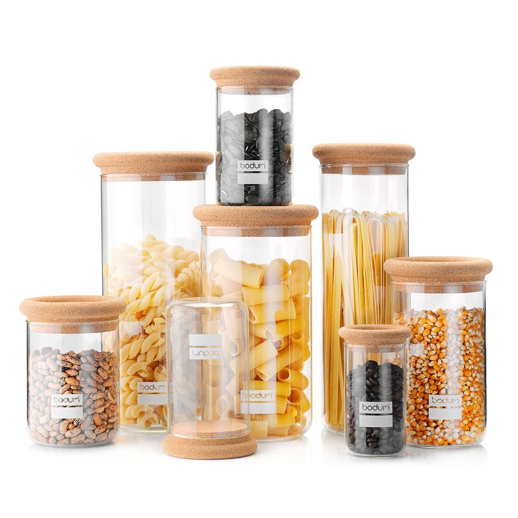 Glass Storage Jars with Cork Lid - touchGOODS