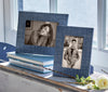 Heather Blue Faux Grasscloth Frame - touchGOODS