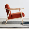 Gus* Modern Baltic Chair Fabric Upholstery in a styled room setting