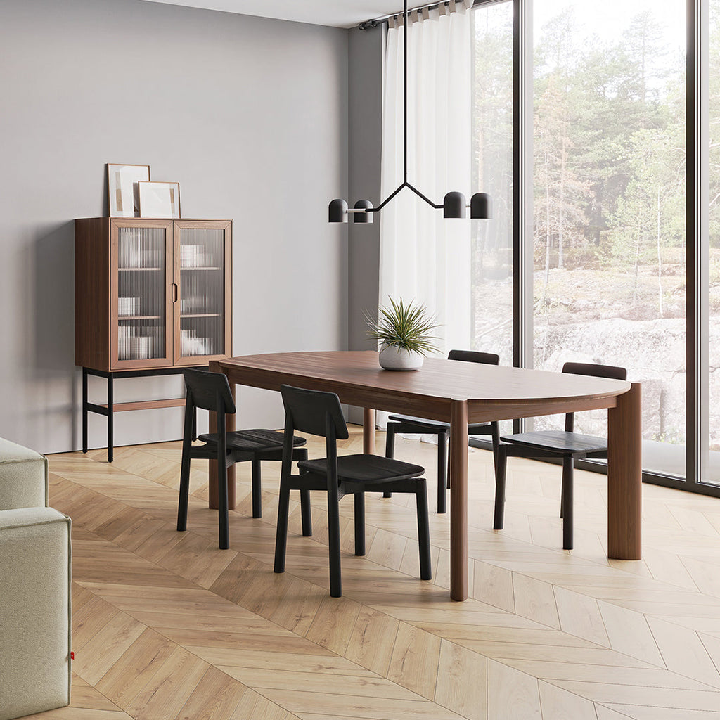 Gus* Modern Bancroft Round Dining Table in a styled room setting