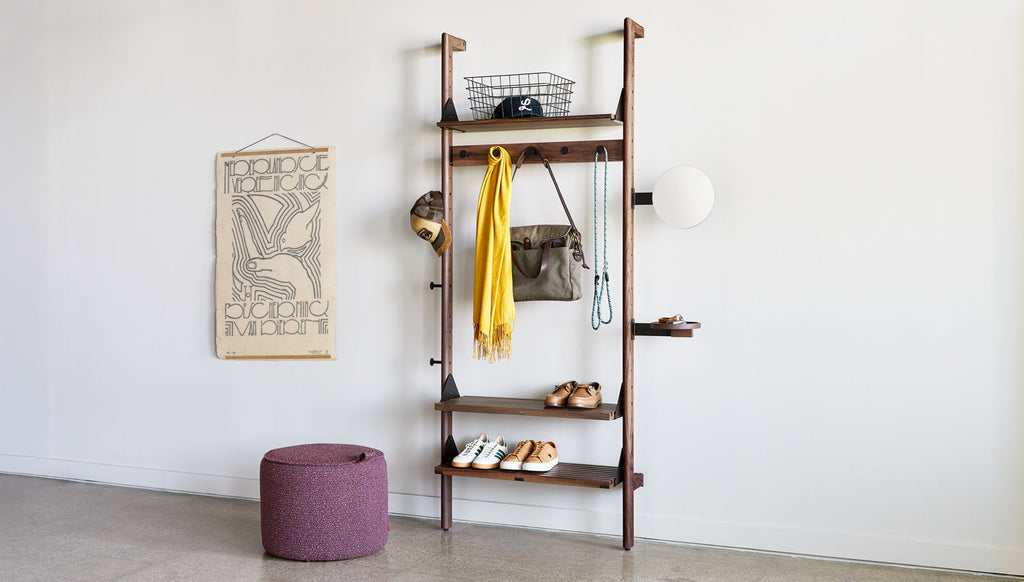 Gus* Modern Branch-1 Entryway Unit in a styled room setting