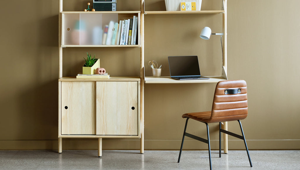 Gus* Modern Branch Desk Unit Add-On in a styled room setting