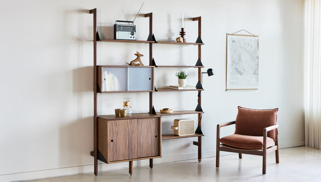 Gus* Modern Branch Multi Storage Unit Add-On in a styled room setting