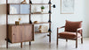 Gus* Modern Branch-2 Multi Storage Unit with Desk in a styled room setting
