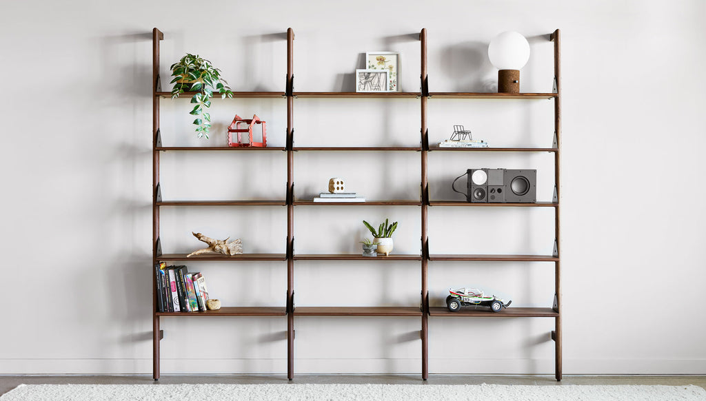 Gus* Modern Branch-1 Desk Shelving Unit in a styled room setting