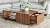 Gus* Modern Conway Coﬀee Table in a styled room setting