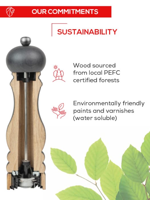 Peugeot Paris Salt & Pepper Mill Set - Nature Black - 8.75