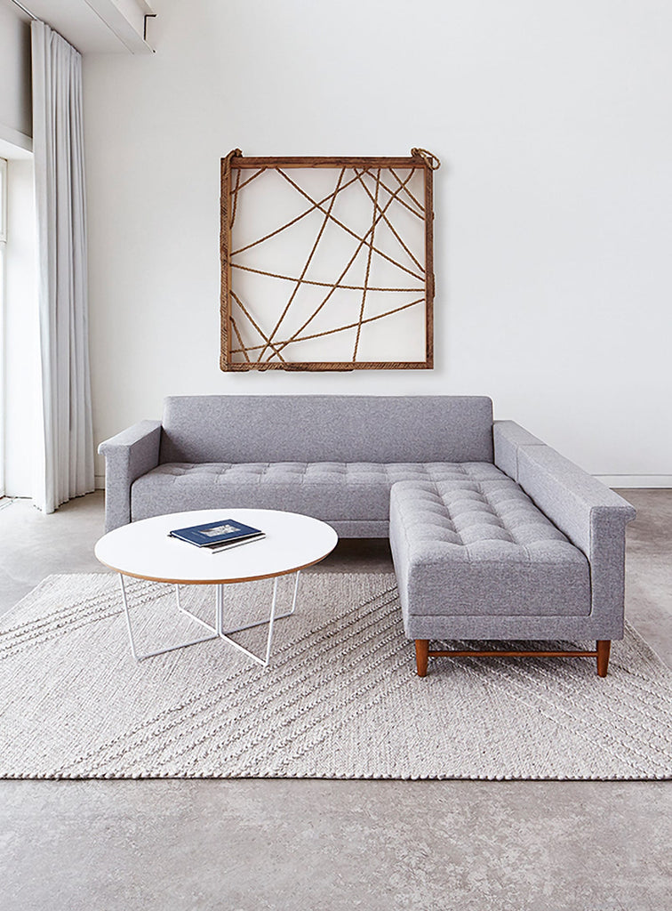 Gus* Modern Array Coffee Table - Round in a styled room setting