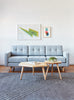 Gus* Modern Jane 2 Sofa Natural Finish Base in a styled room setting