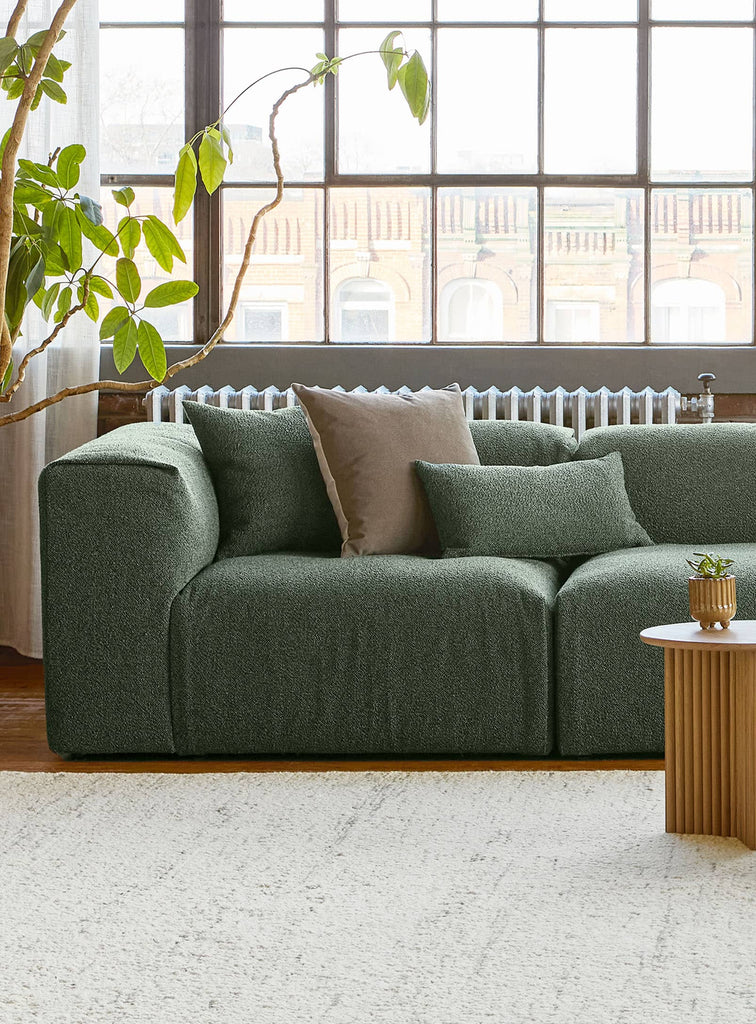 Gus* Modern Nest Modular Left Arm in a styled room setting