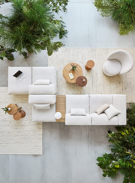 Gus* Modern Nest Modular Corner in a styled room setting