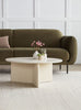 Gus* Modern Odeon Coffee Table in a styled room setting