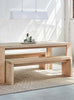 Gus* Modern Plank Bench in a styled room setting