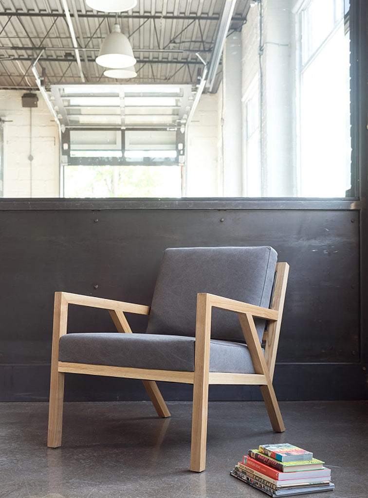 Gus* Modern Truss Chair in a styled room setting